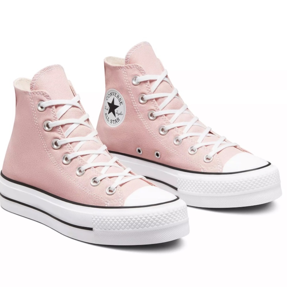 Pink platform converse size 7